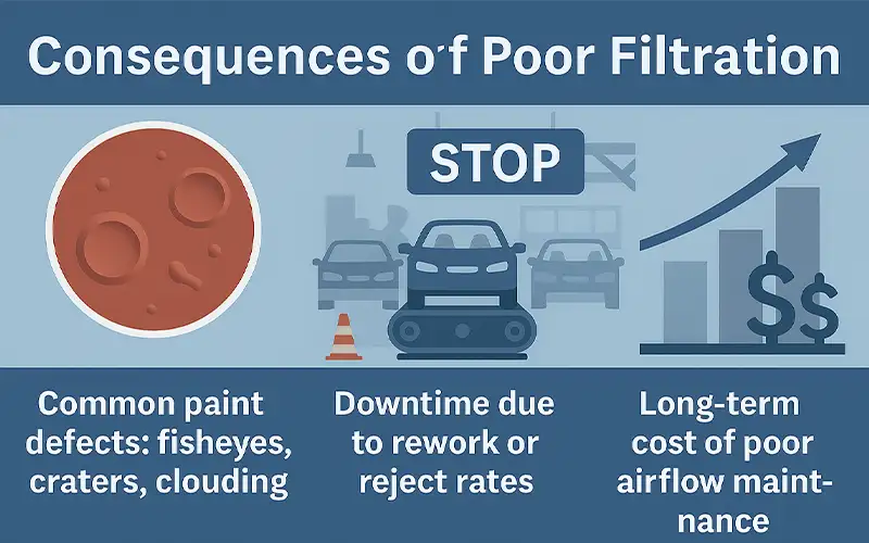 Air Filtration in Automotive Paint Shops Protecting Finish Quality from Overspray and Dust